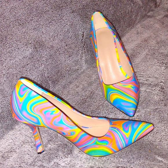 👣GROOVY Peace✌🏻 & Love 💜 70s Style Heels - Picture 10 of 15